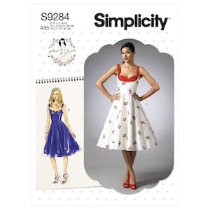 Misses&#39; Sweetheart-Neckline Dresses - Simplicity Sewing Pattern S9284