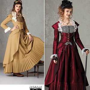 Misses&#39; Steampunk Victorian Dress and Bustier Costume - Simplicity Sewing Pattern 2172
