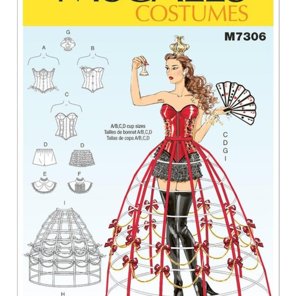 Corsets, Hoop Skirts, Collar, Crown Cosplay/Costume - McCall's Sewing Pattern M7306