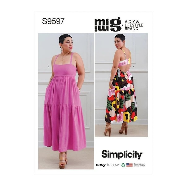 Misses' Dress and Jumpsuit - Mimi G Style Easy Simplicity Sewing Pattern S9597