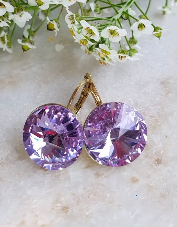 Handmade swarovski hotsell crystal earrings