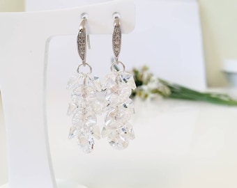 Pendientes Swarovski, pendientes hechos a mano, pendientes colgantes, pendientes de cristal hechos con auténticos cristales Swarovski