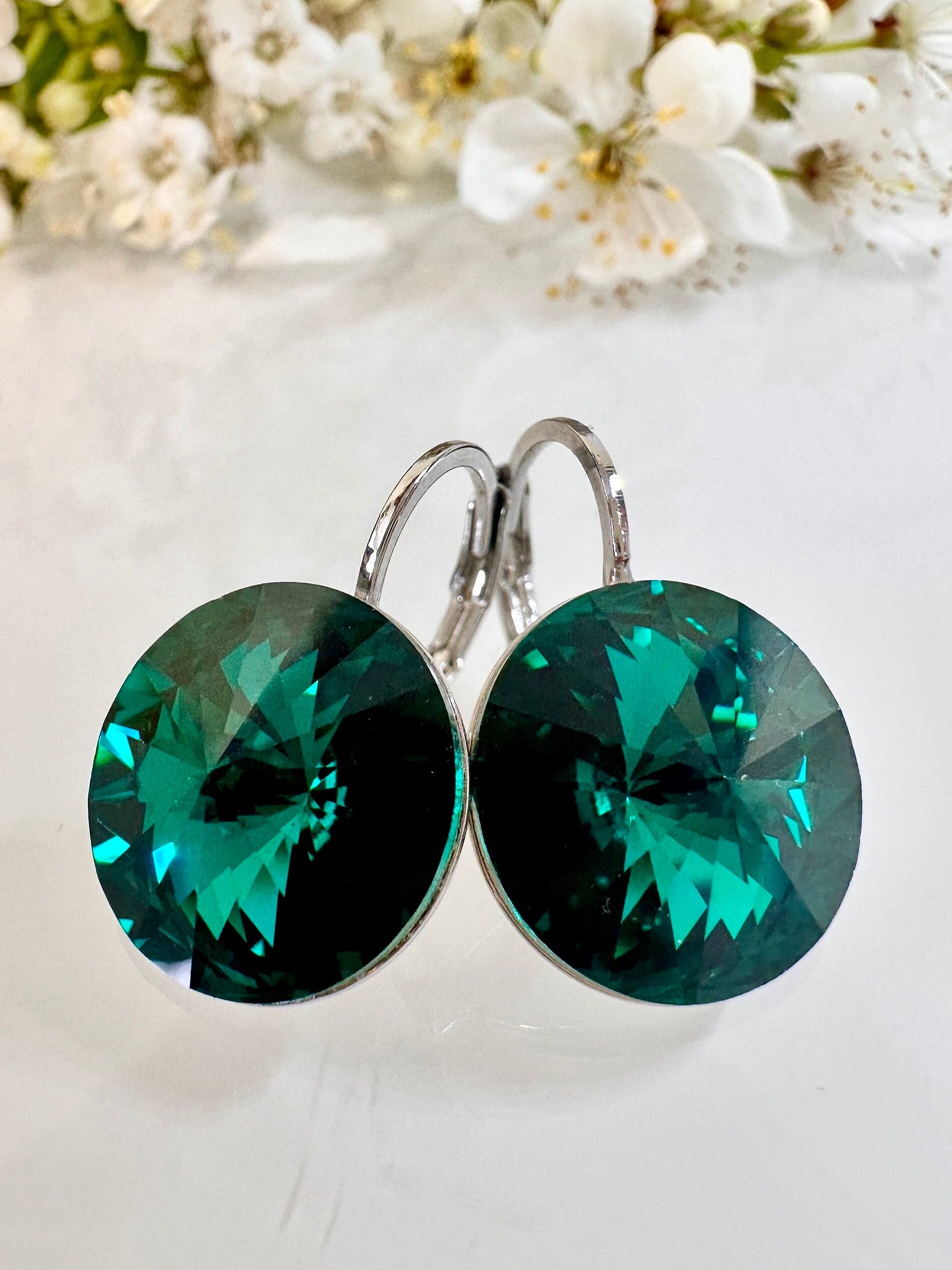 Swarovski crystal earrings Handmade Earrings, Crystal