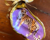 LSU GEAUX Tigers Purple Gold Louisiana Christmas Ornament Decor Gift