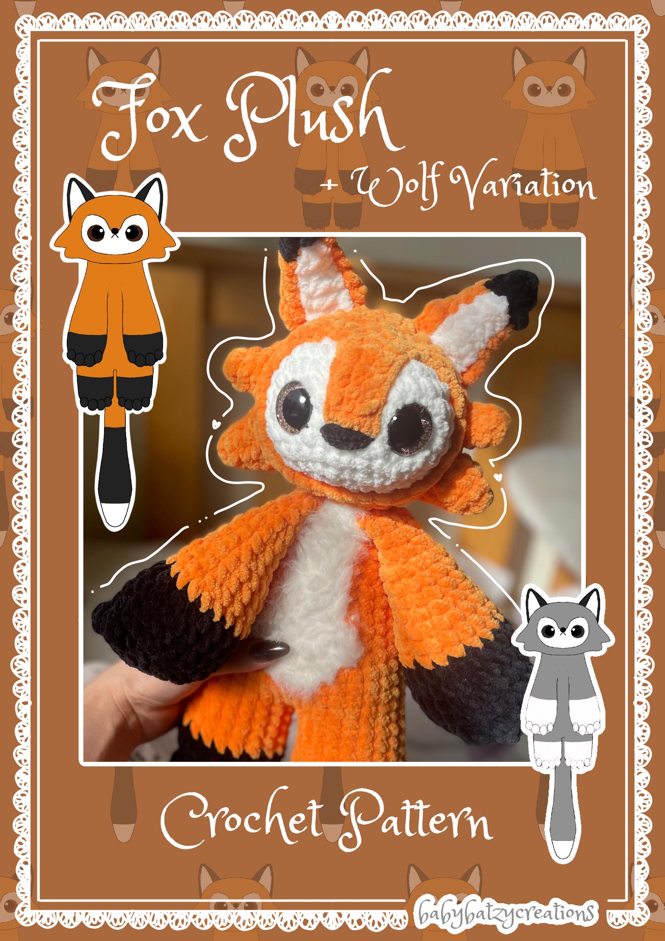 キツネのぬいぐるみとオオカミのバリエーション - かぎ針編みパターン