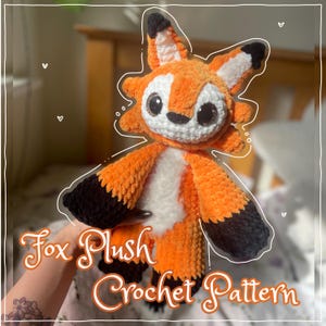 Rävplysch-virkmönster - Med vargvariation (PDF digital nedladdning)