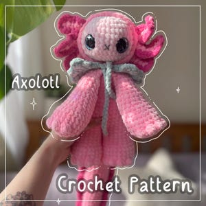 Axolotl Plush - Crochet Pattern (PDF Digital Download), Amigurumi Crochet Pattern, Cute Crochet Axolotl Plushie Pattern