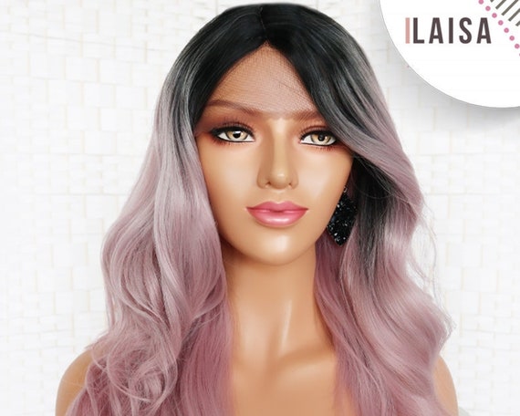 pink wig realistic
