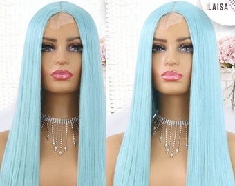 blue wig etsy