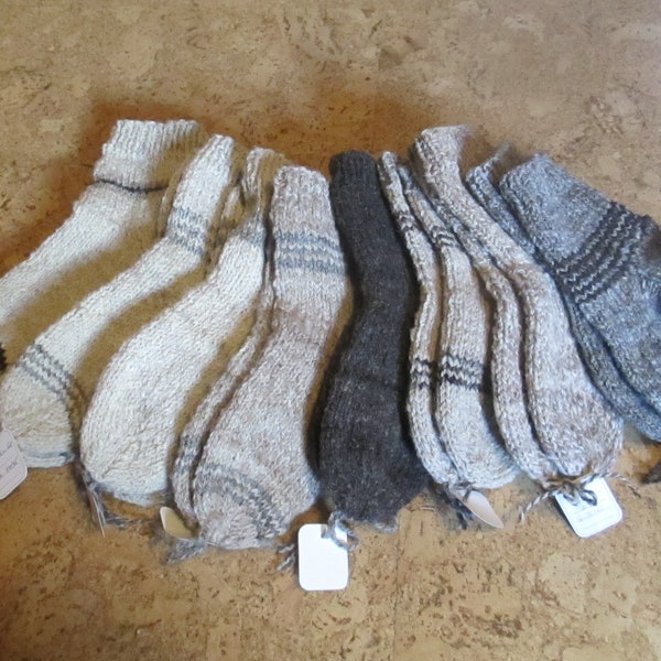 Socks, sheep's wool, hand knitted