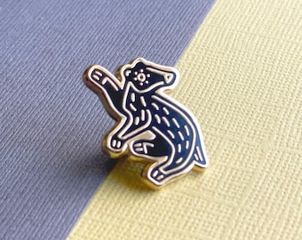 Badger Enamel Pin  |  Spirit Animal  |  Wizard School Badger Pin