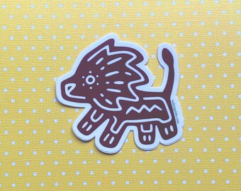 Lion 3 inch sticker  |  Waterproof vinyl sticker  |  Spirit animal