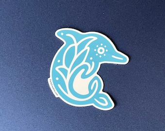 Dolphin 3 inch sticker  |  Waterproof vinyl sticker  |  Spirit animal