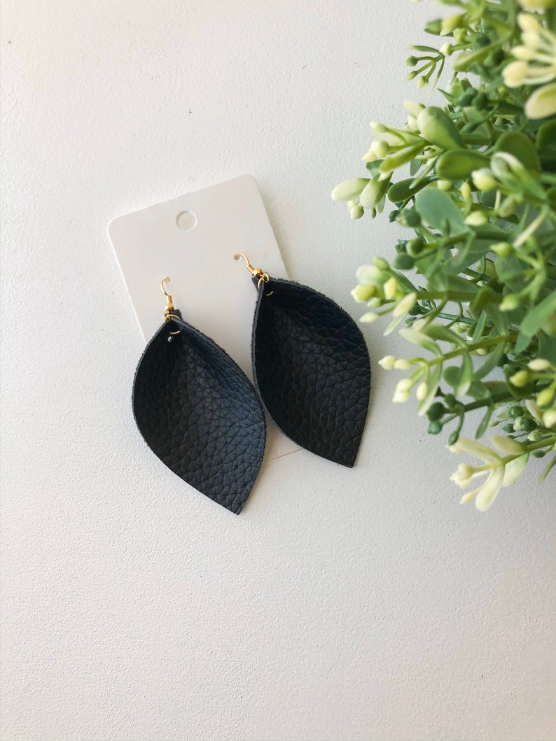 Pinched Faux Leather Earrings Faux Leather Earrings