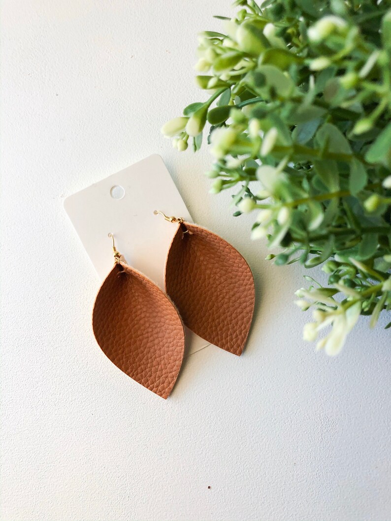 Pinched Faux Leather Earrings Faux Leather Earrings