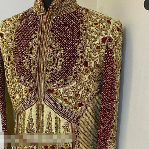 Heavy Embroidery Groom Sherwani Indian Pakistani Wedding Groom - Etsy