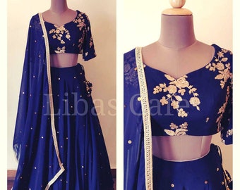 royal blue chaniya choli