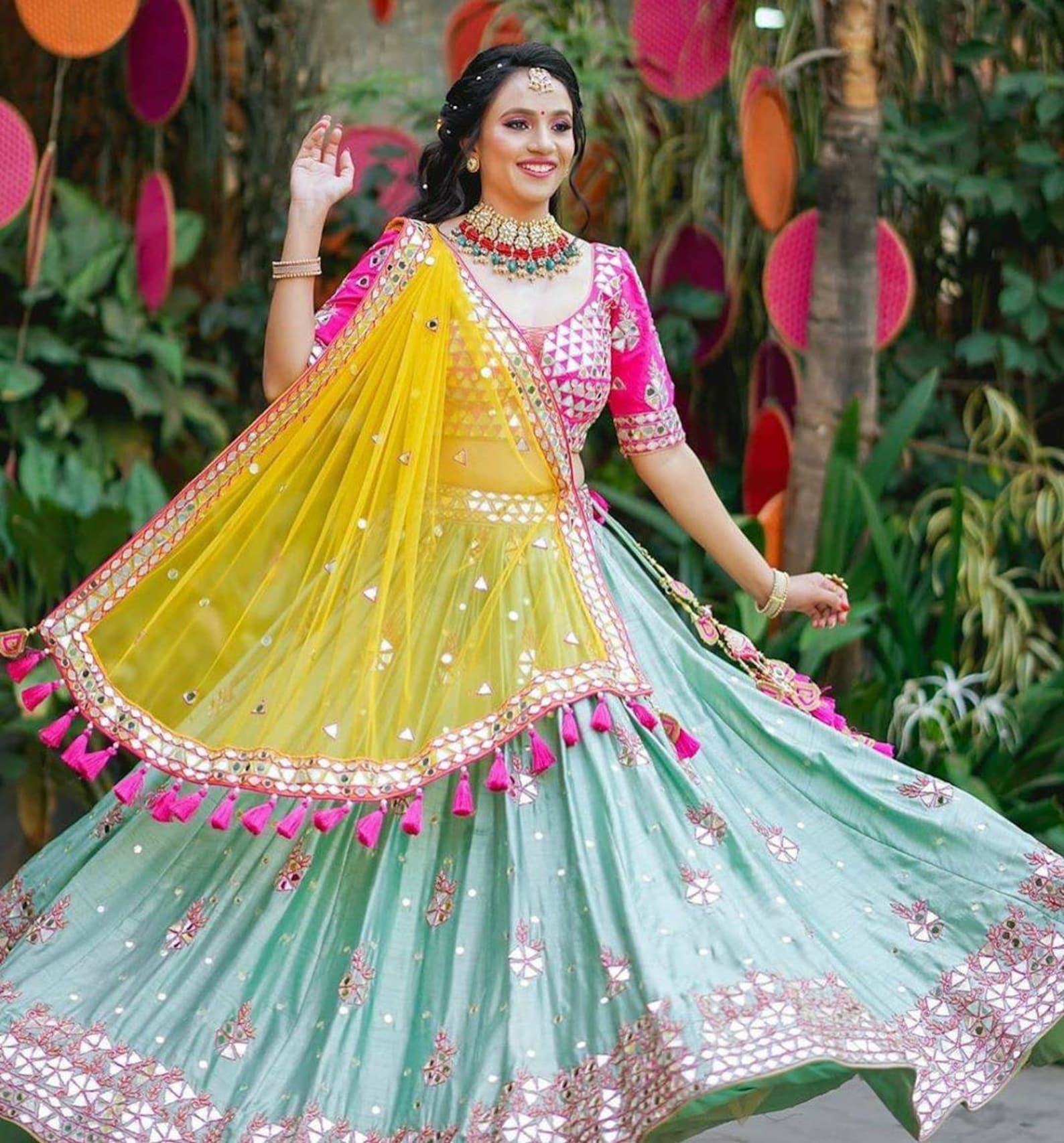 multicolor lehenga designs