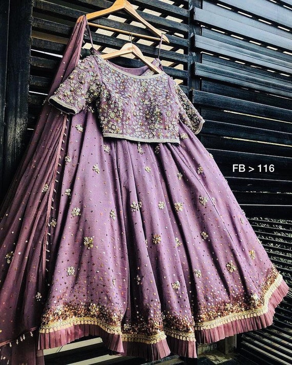 purple ghagra choli