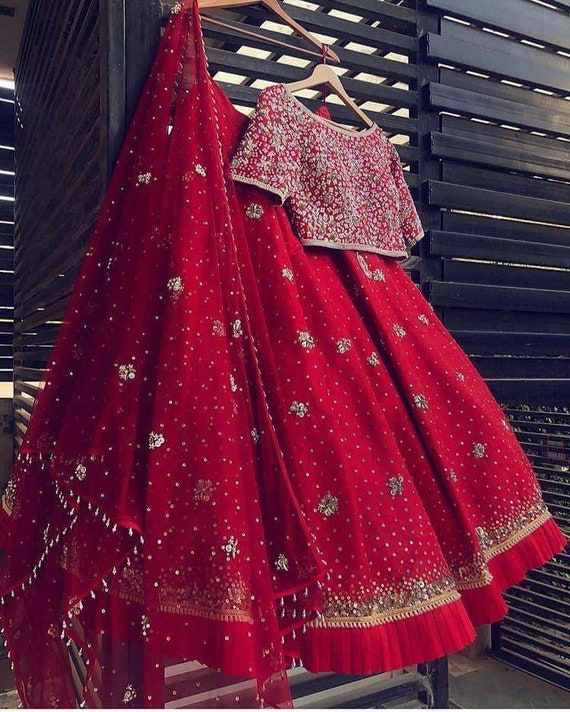red ghagra choli