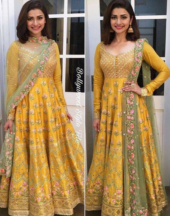 indian yellow dress