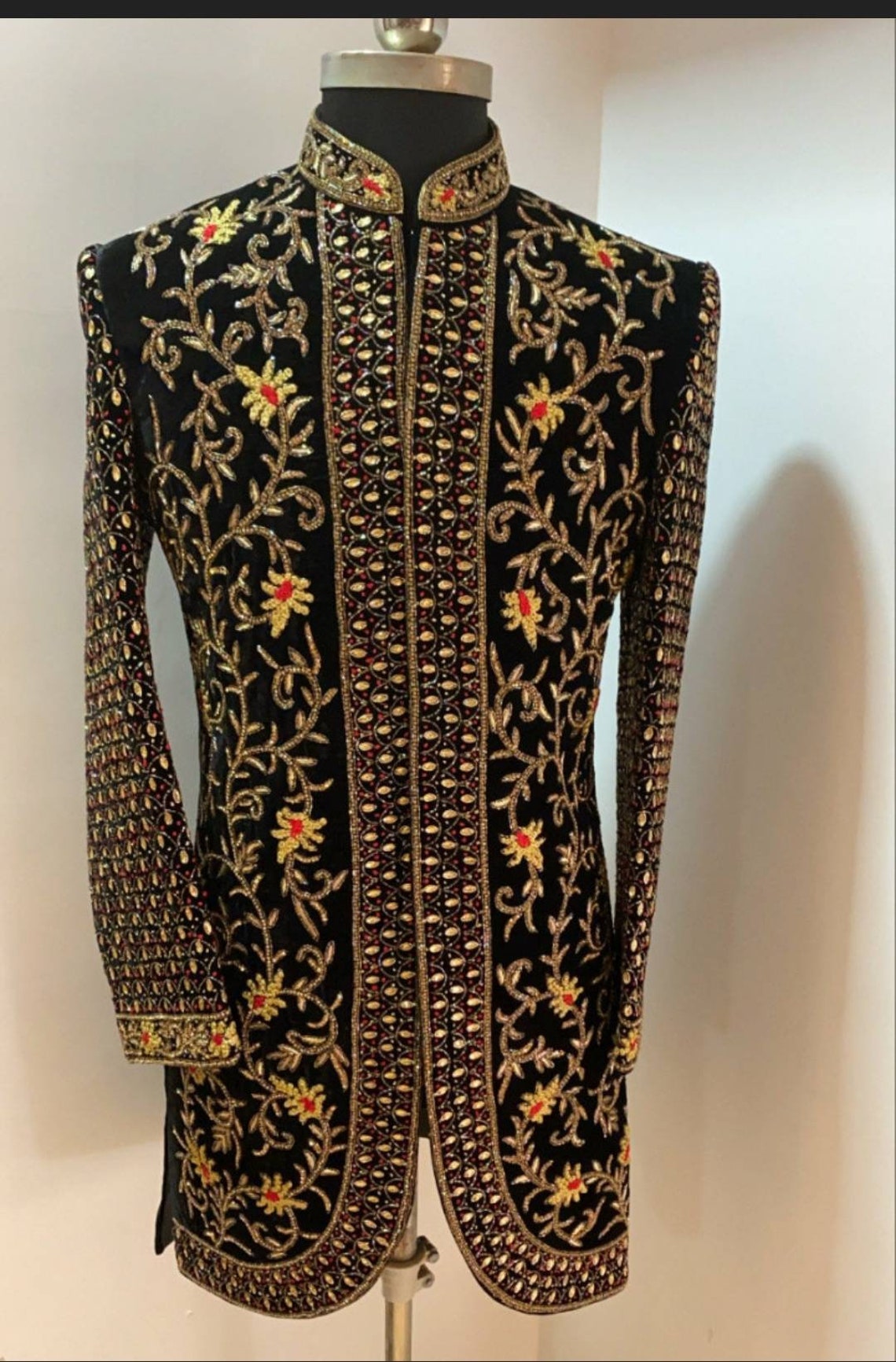 Heavy embroidery groom sherwani Indian Pakistani wedding royal Etsy