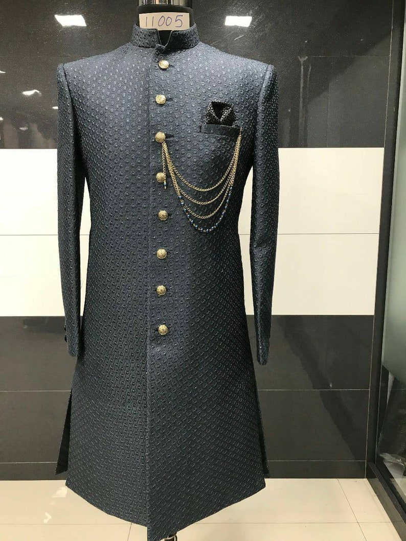 Designer groom sherwani Nawabi sherwani Royal groom outfit | Etsy