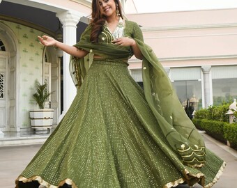 Green Mehendi Dress - Etsy Australia