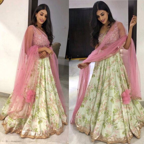 floral print ghagra choli
