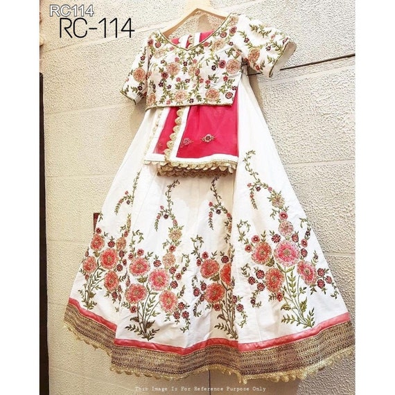 red and white ghagra choli