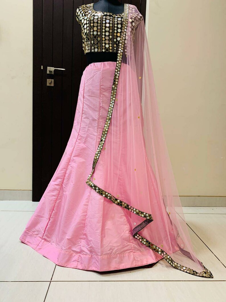 mirror lehenga choli