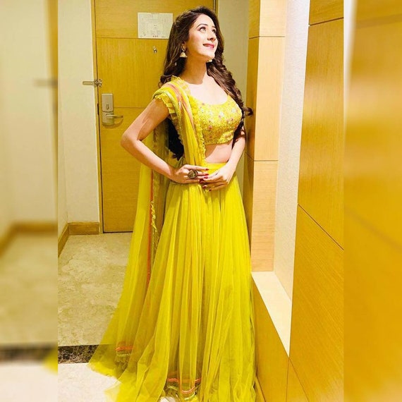 yellow ghagra choli