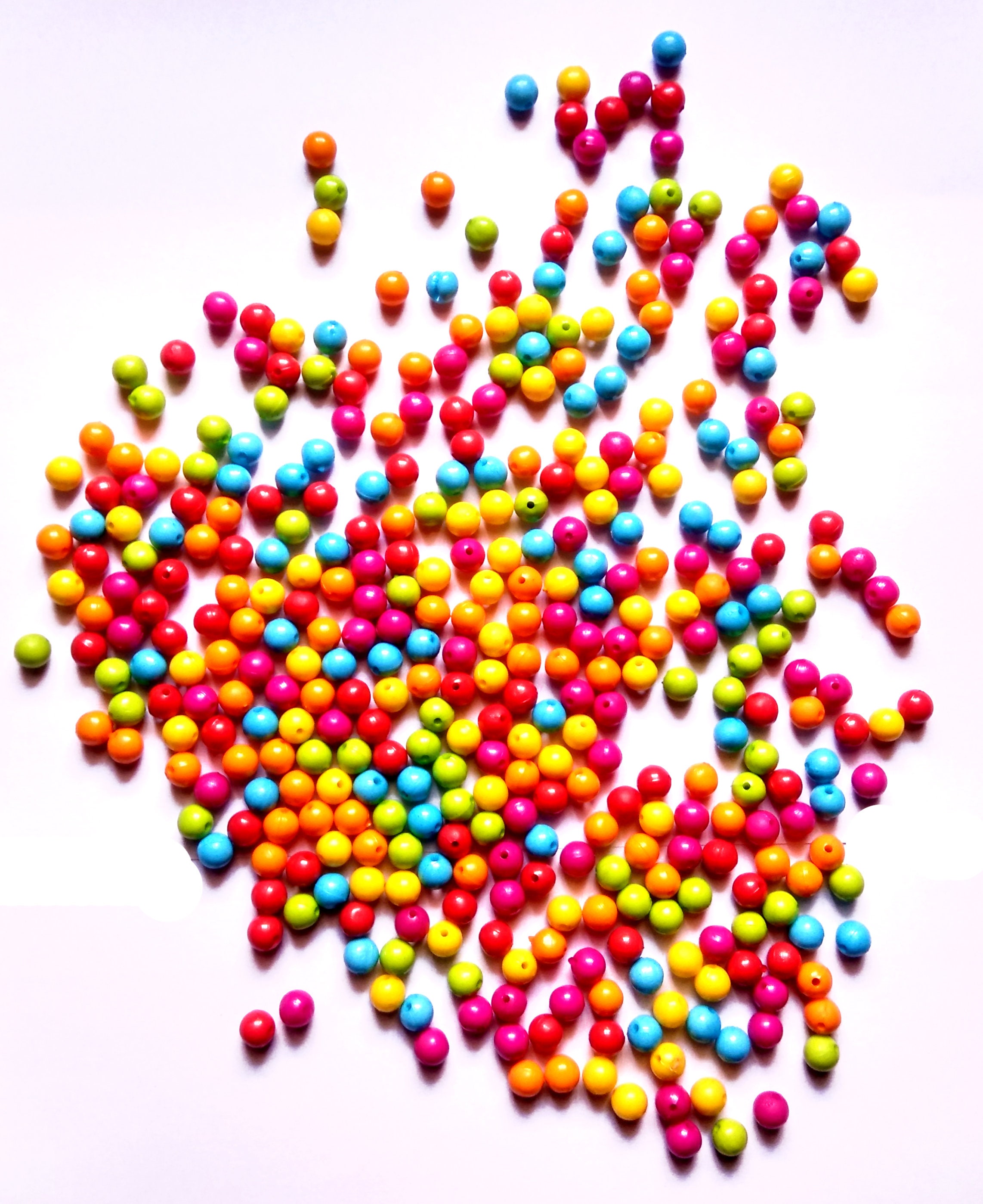 Plastic Beads multi color moti for crafting 4 mm 100 pcs Etsy