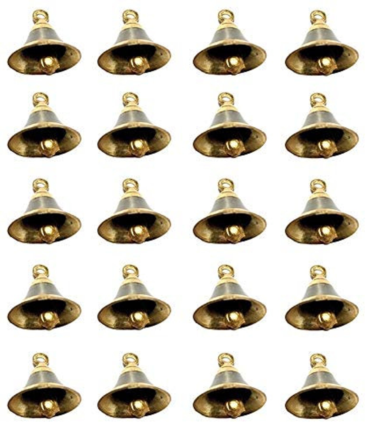 Brass Pooja Room Bells With J Hook silver Gold_2 Inch Pack Etsy UK