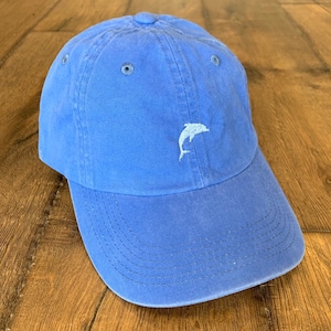 Embroidered Dolphin Baseball Cap, Customizable Hat, Soft Hat, Personalized Baseball Hat, Custom Gift, Bachelorette Hat, Cotton Hat