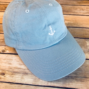 Anchor Embroidered Baseball Cap, Customizable soft cotton adjustable hat