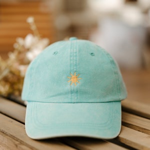 Embroidered Sun Baseball Cap image 2