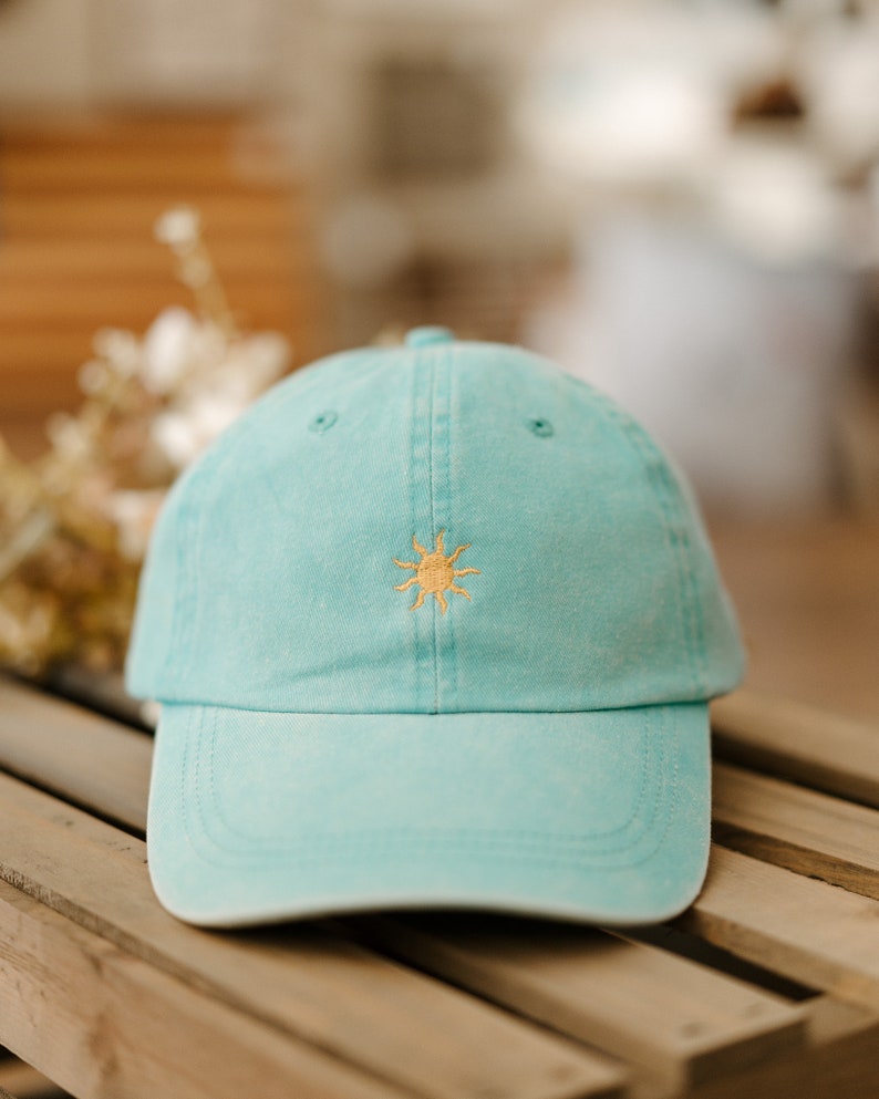 Embroidered Sun Baseball Cap image 2