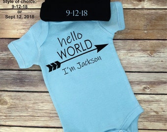 Personalized Baby Onesie/hat combo