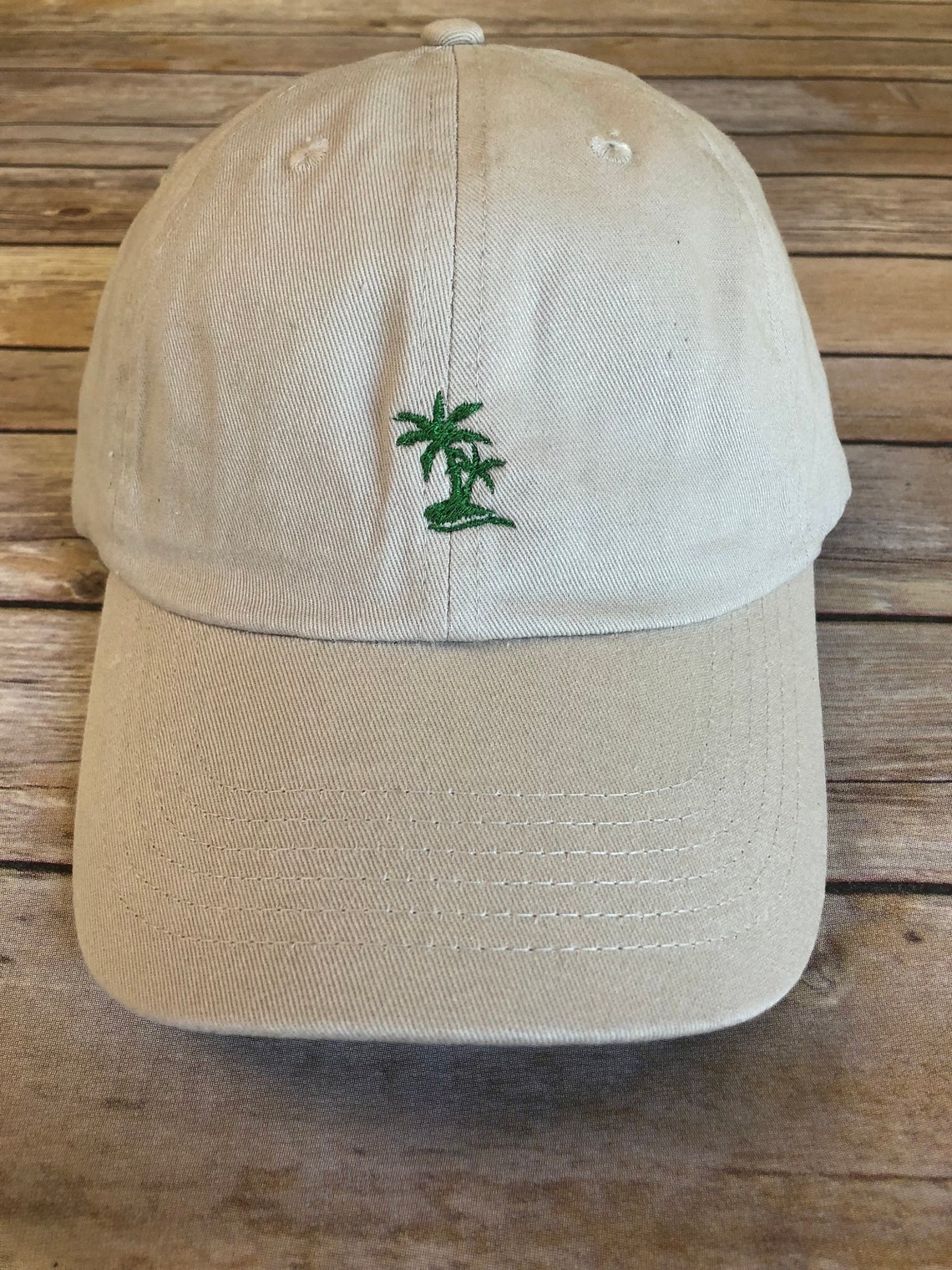 Embroidered Palm Tree Hat Etsy