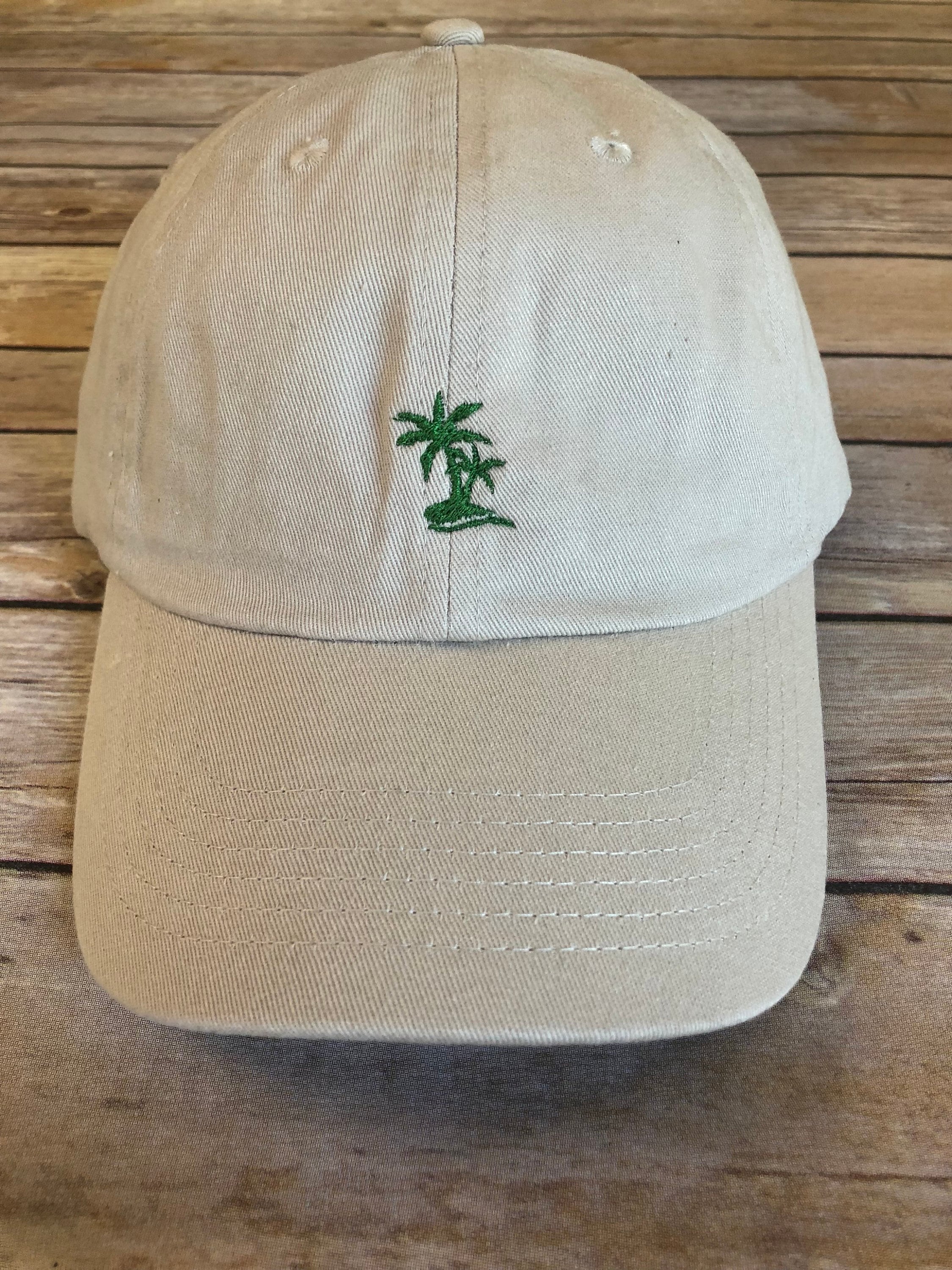 Embroidered Palm Tree Hat Etsy
