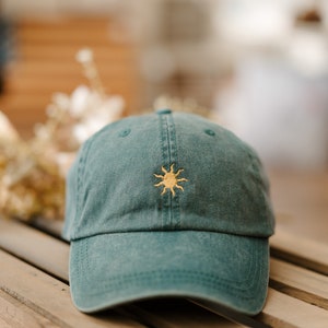 Embroidered Sun Baseball Cap image 3