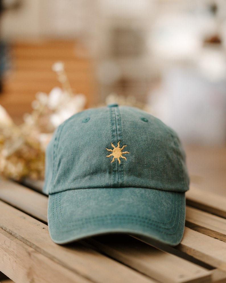 Embroidered Sun Baseball Cap image 3