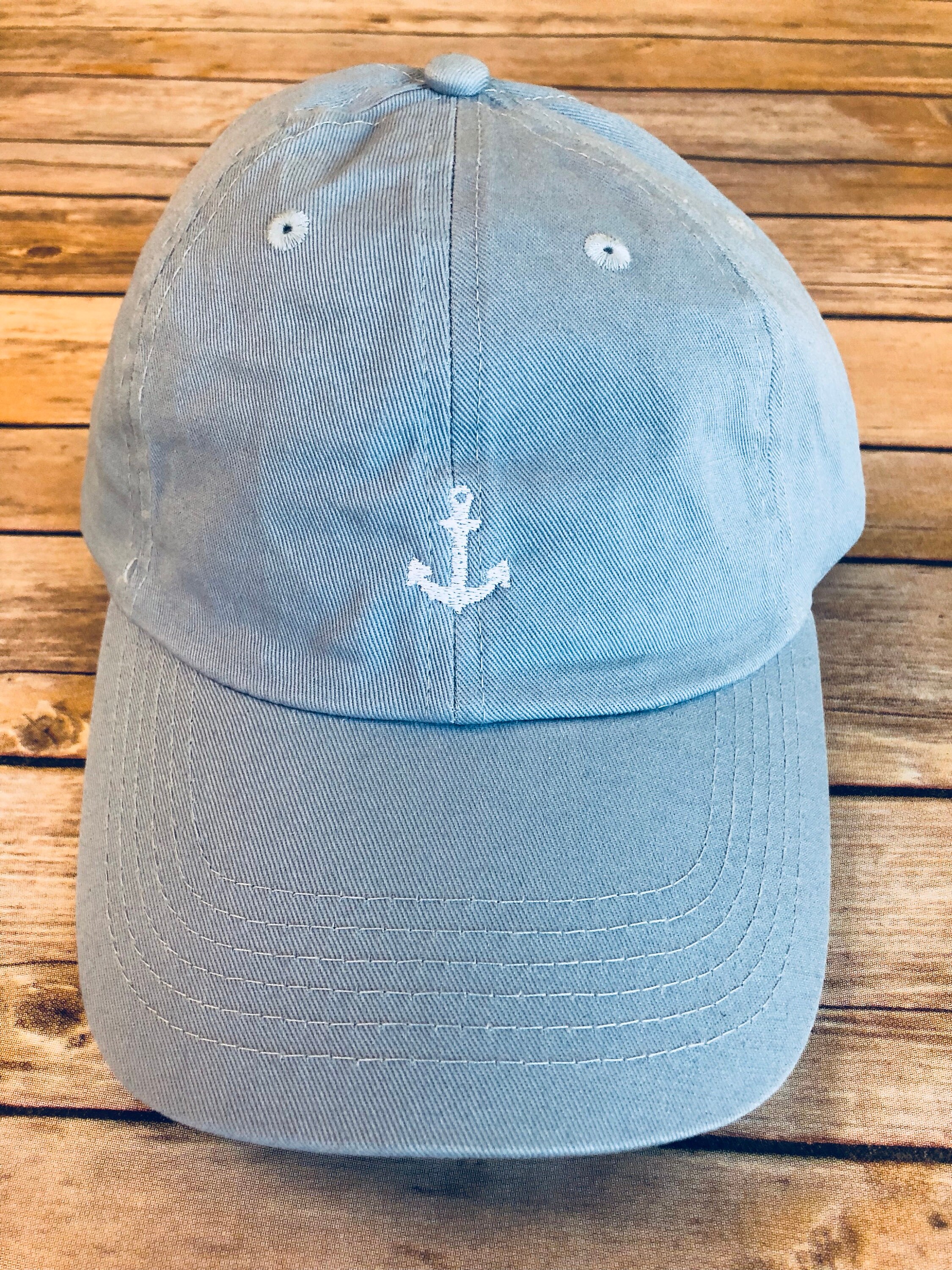Embroidered Anchor Baseball Cap Etsy