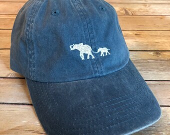 Embroidered Elephant Baseball Hat