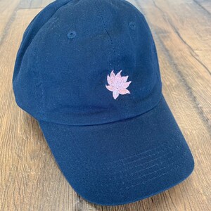 Flower Embroidered Baseball Hat, Soft cotton hat that's customizable