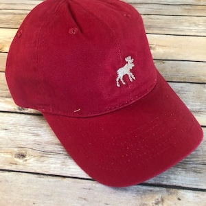 Moose Embroidered Baseball Cap you can customize, Outdoorsy soft cotton hat