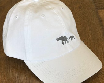 Embroidered Mama & Baby Elephant Hat: Customizable Cotton Baseball Cap
