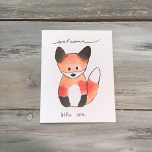 Biglietto di auguri per baby shower - Baby Fox