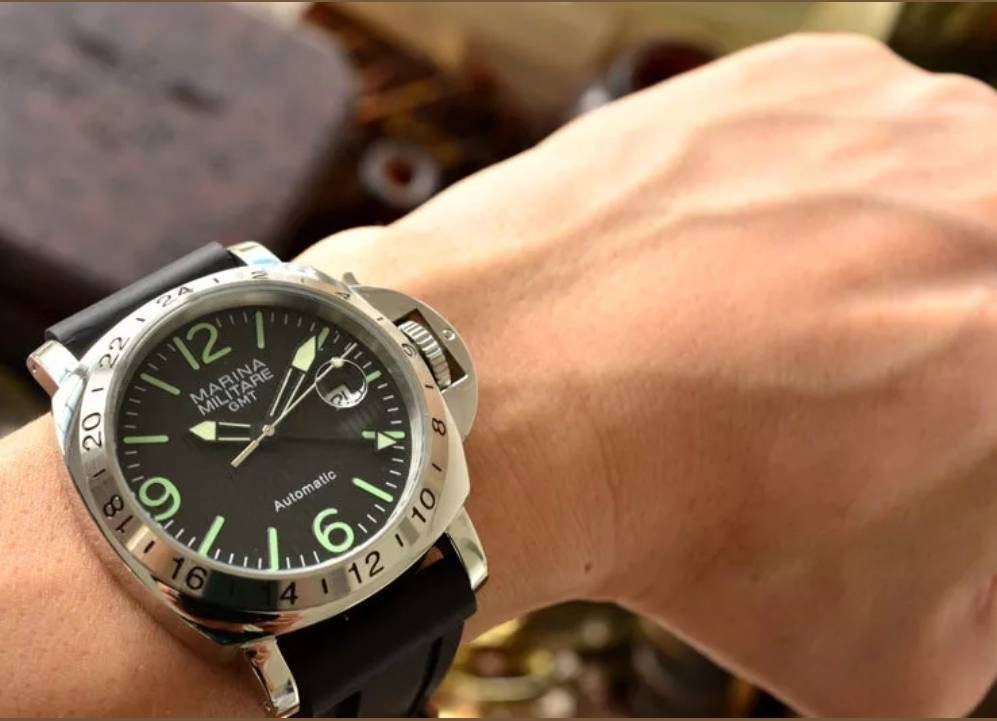 Marina Militare GMT Automatic Mechanical Watch 44mm - Etsy